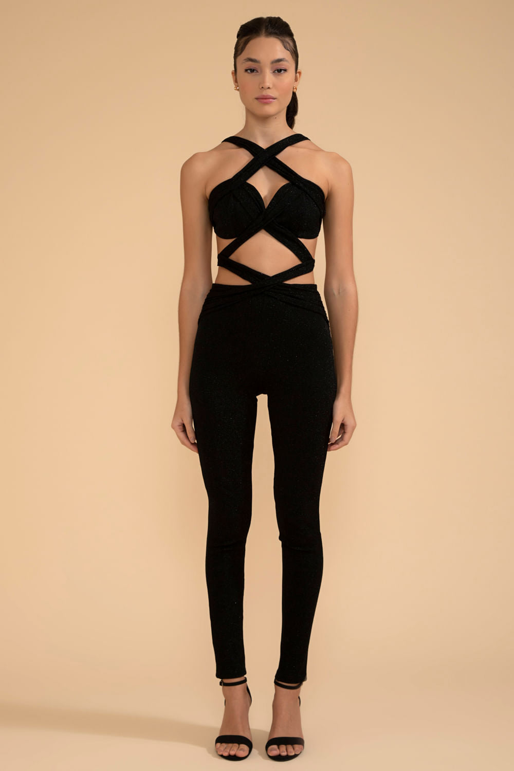 MACACÃO CRUZADO LUREX CAMDEN PRETO