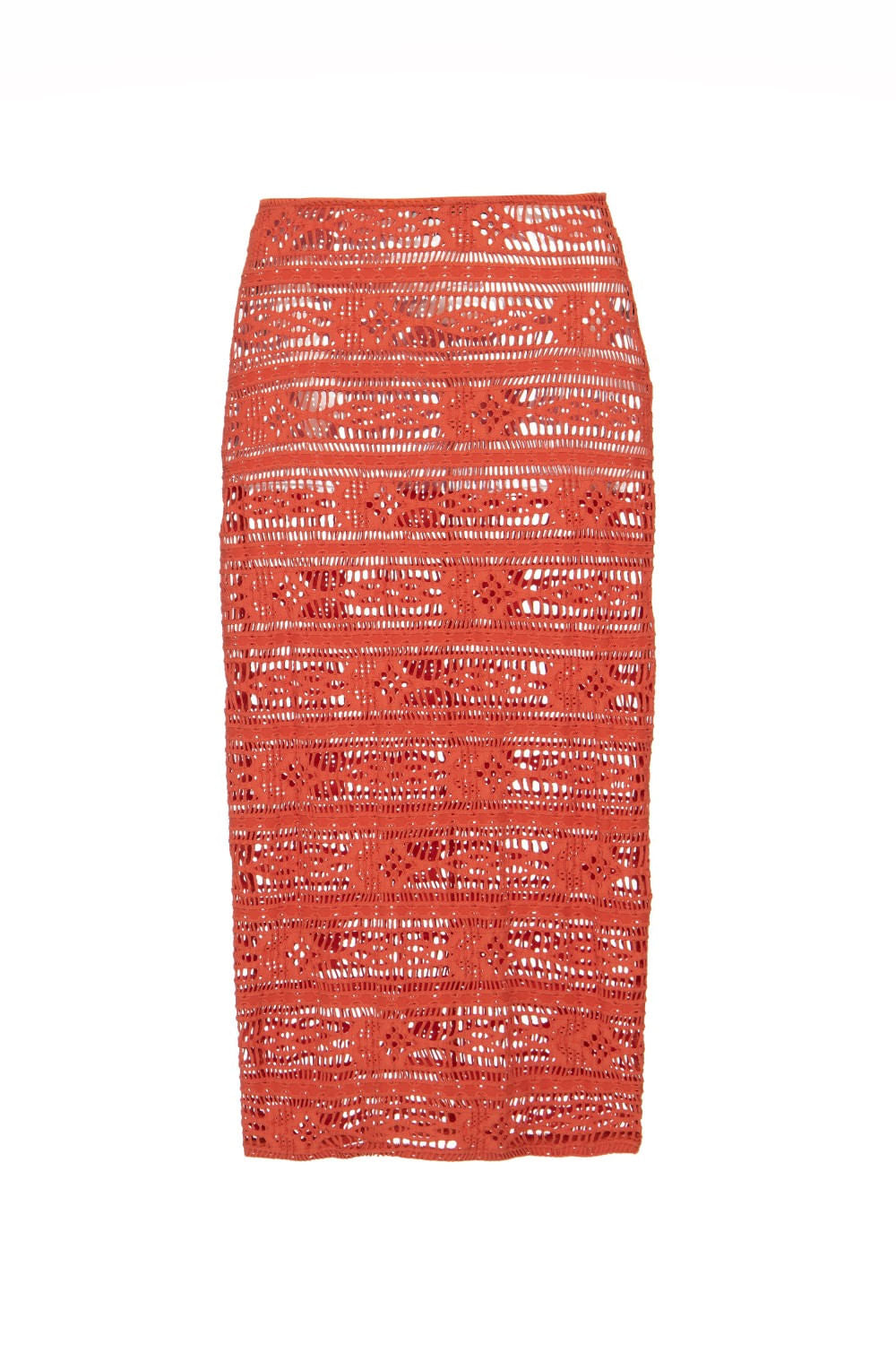 SAIA MÍDI LYCRA APRICOT LARANJA