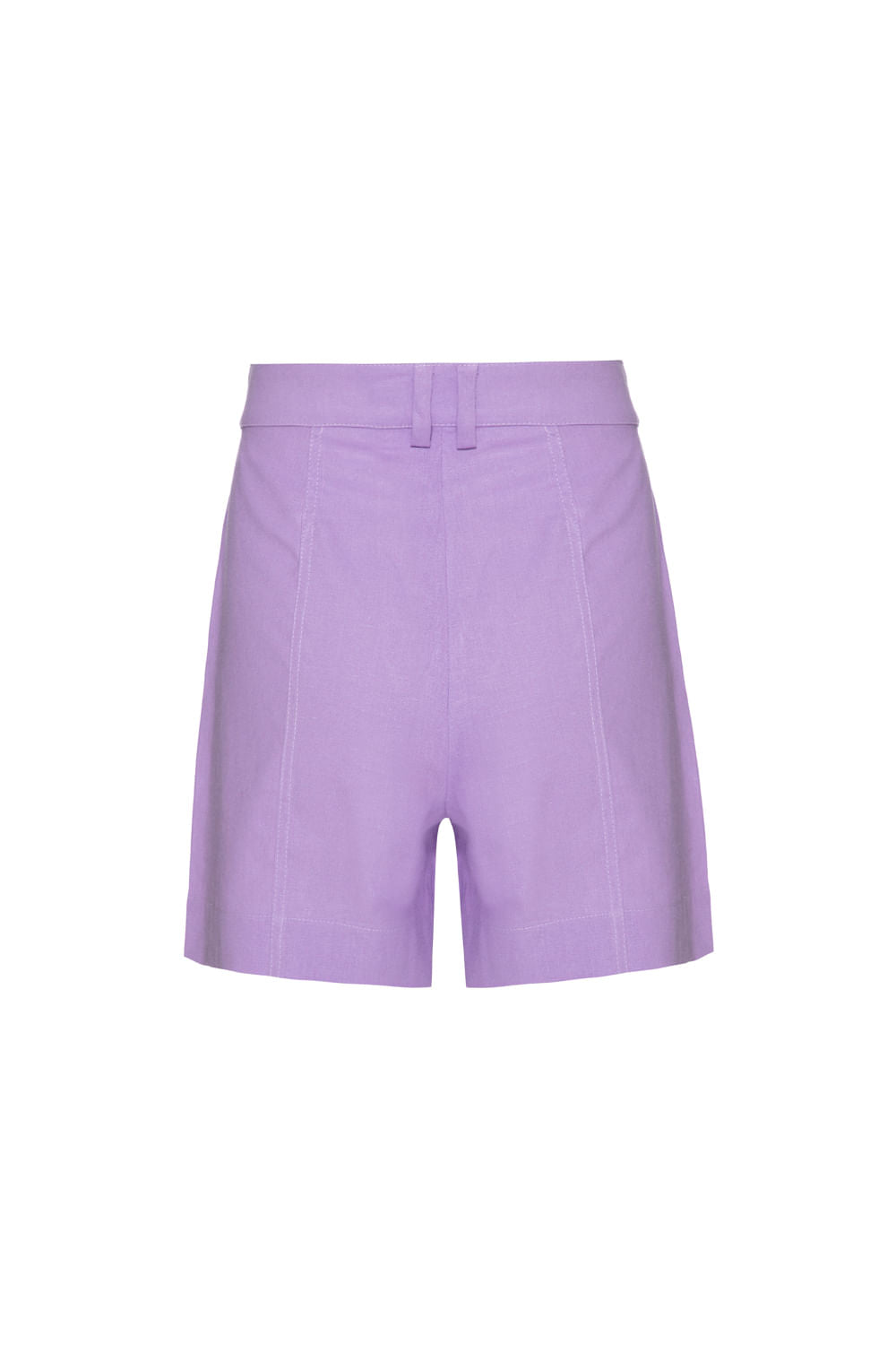 SHORT RECORTES LINHO BALNEÁRIO LILAS