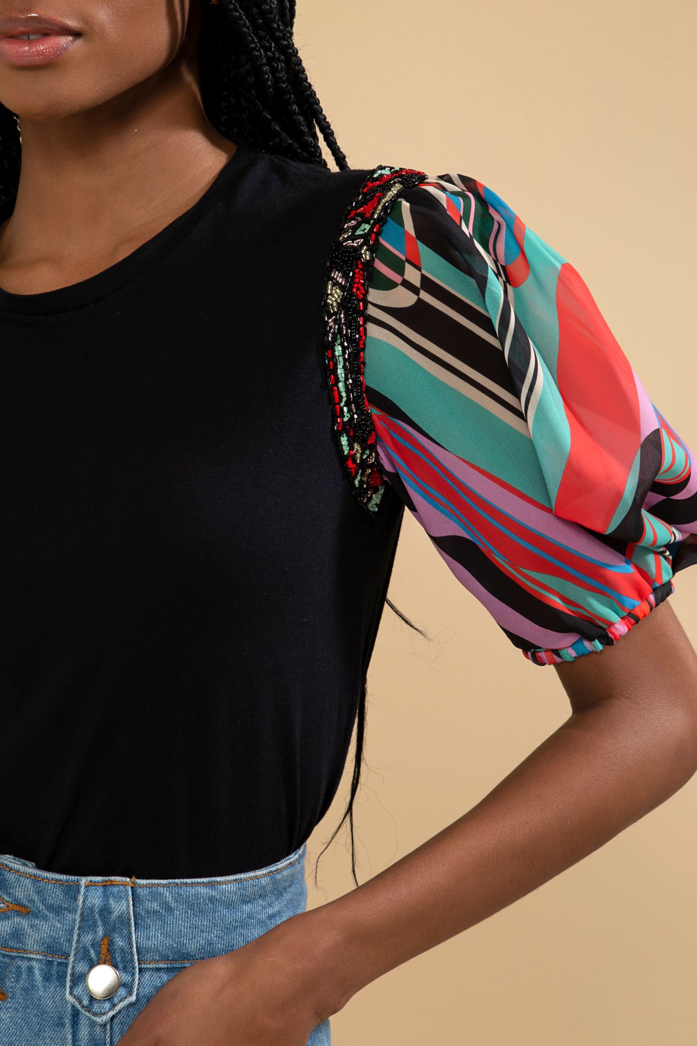T-SHIRT PSICODELIA PRETO