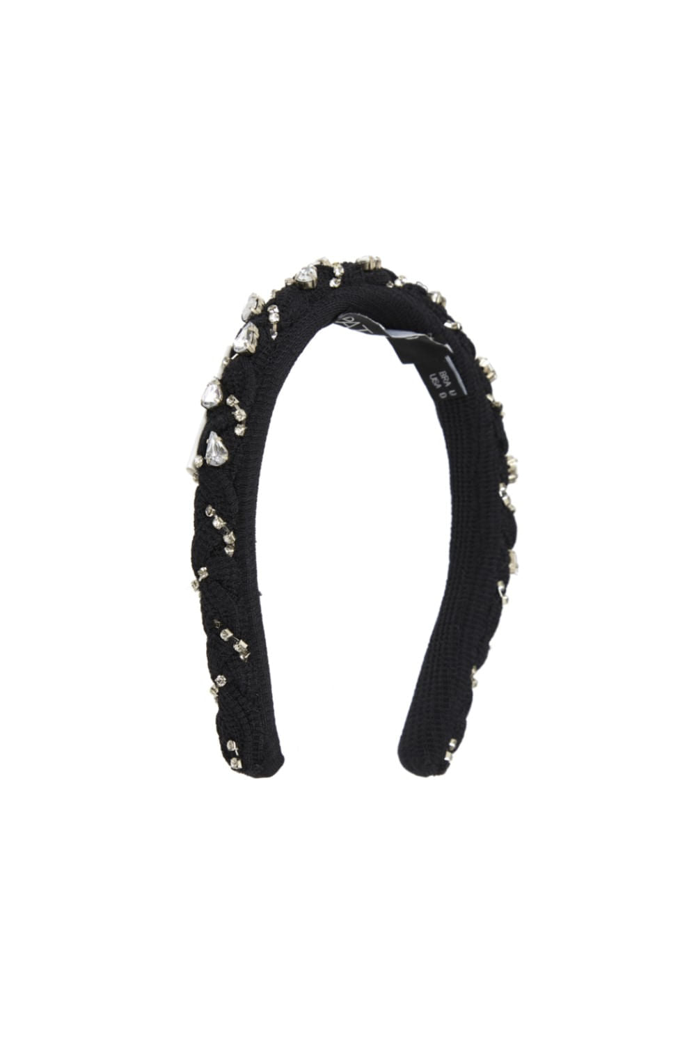 TIARA BORDADA MALHA BASEL PRETO