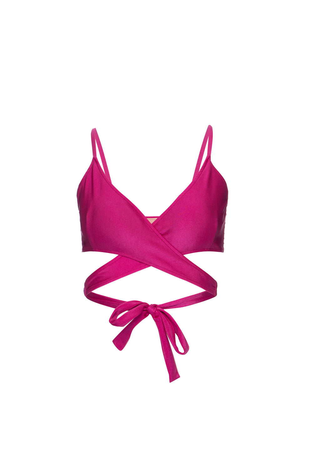 TOP BIQUÍNI CRUZADO LYCRA APRICOT PINK