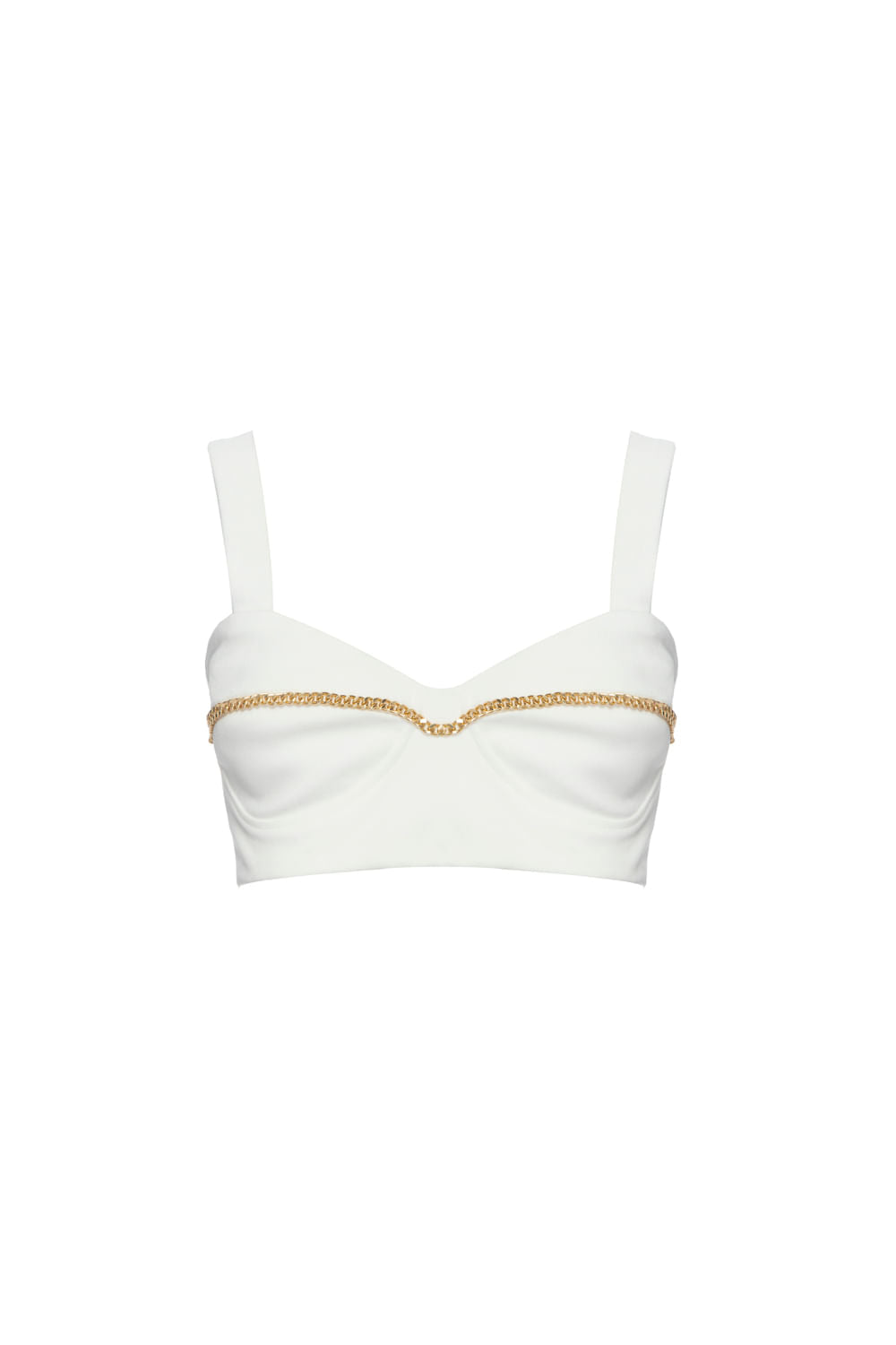 TOP CORRENTE CREPE CHAIN OFF WHITE