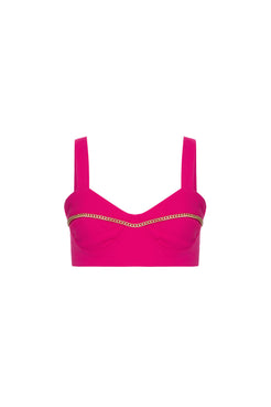 TOP CORRENTE CREPE CHAIN PINK