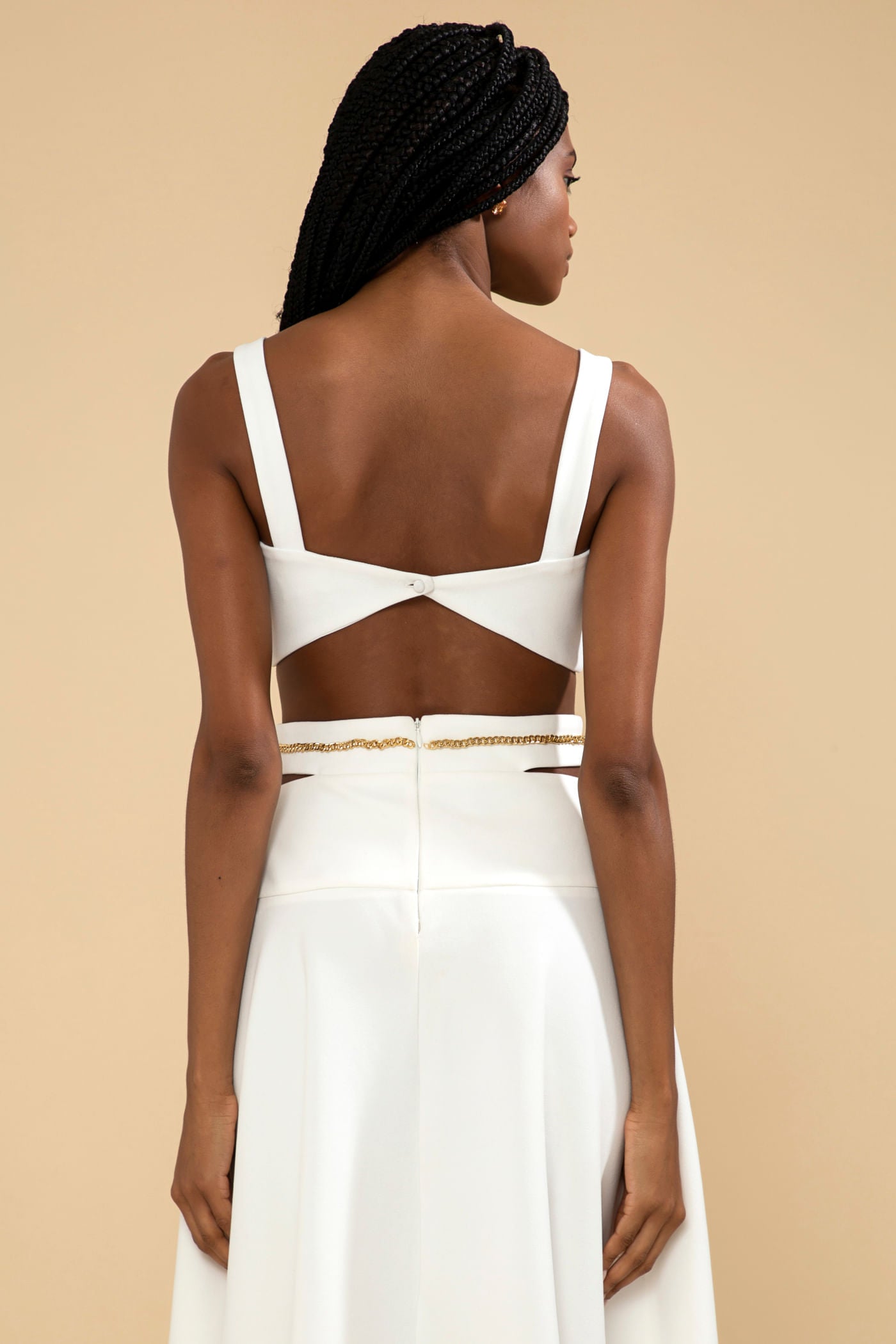 TOP CORRENTE CREPE CHAIN OFF WHITE