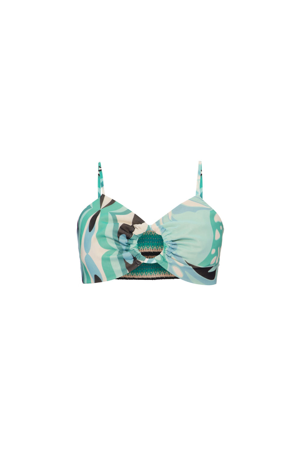 TOP ARGOLA FLORAL GROOVE VERDE
