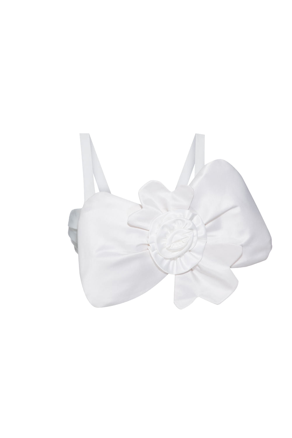 TOP CROPPED FLOR PARTY TATE OFF WHITE
