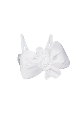 TOP CROPPED FLOR PARTY TATE OFF WHITE