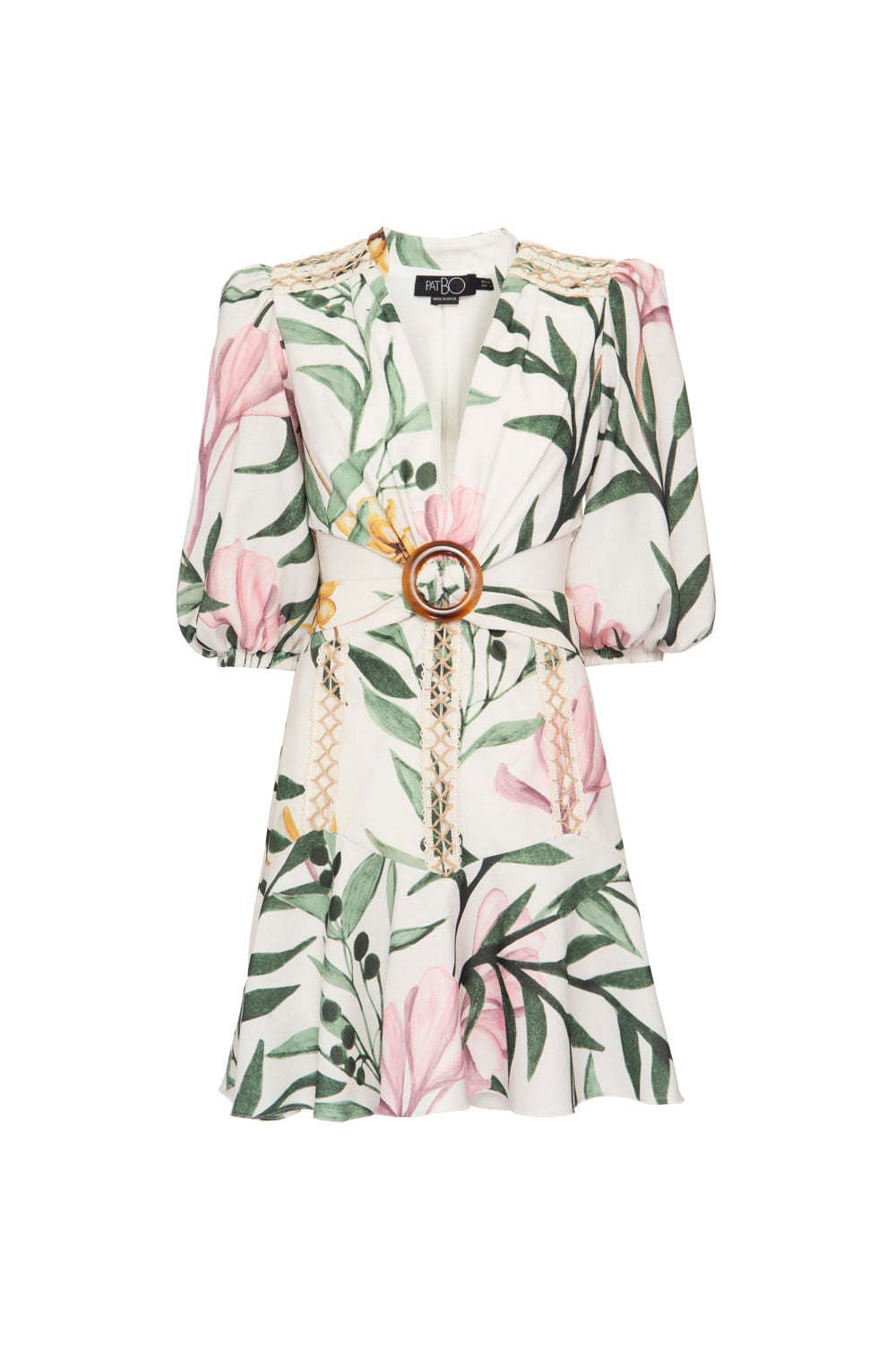 VESTIDO CURTO ARGOLA JASMINE OFF WHITE