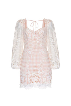 VESTIDO CURTO GUIPIR BIRKIN OFF WHITE