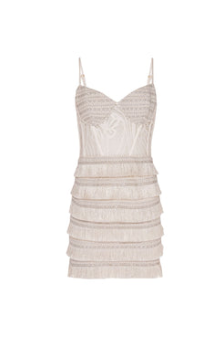 VESTIDO CURTO CORSET NANCY OFF WHITE
