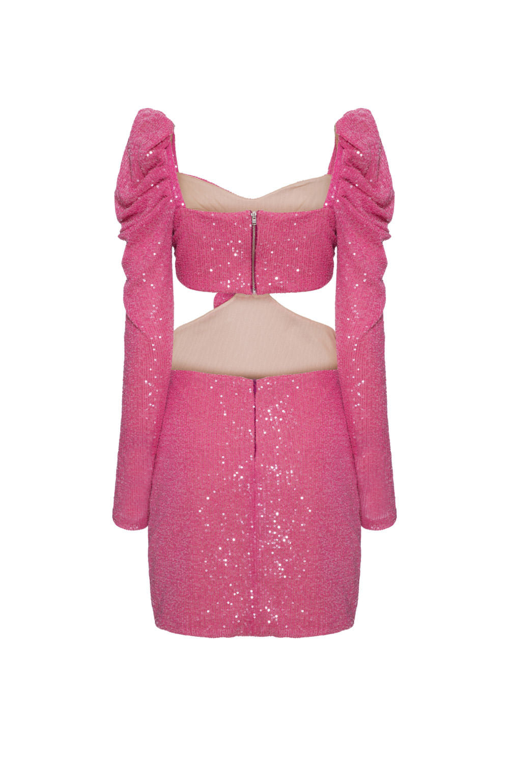VESTIDO CURTO MANGAS FAIR LADY PINK