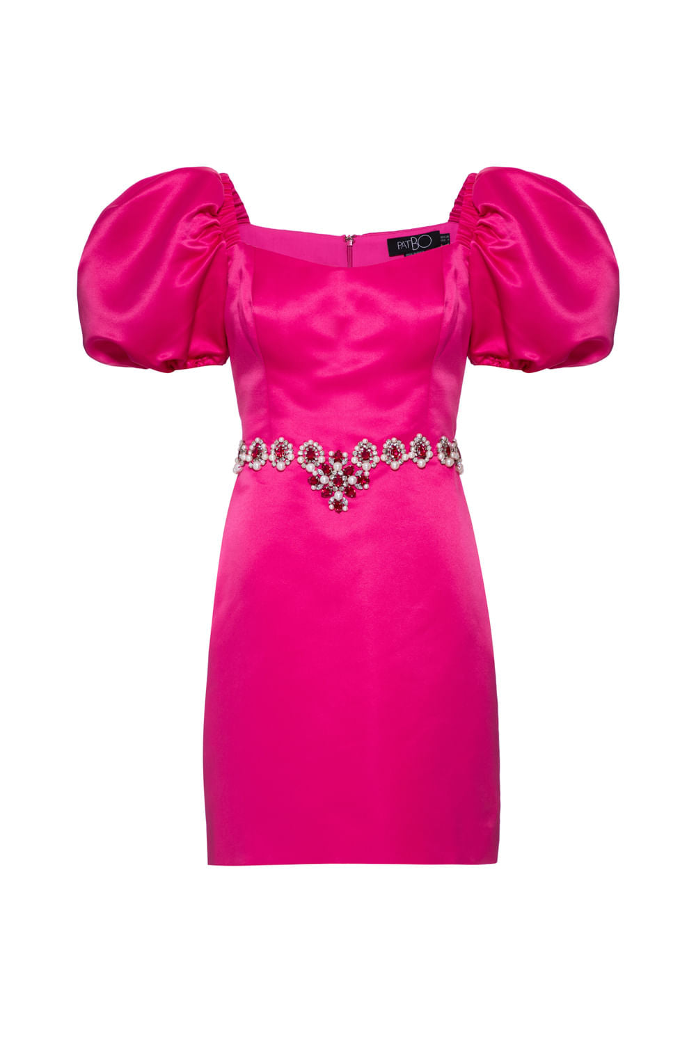 VESTIDO CURTO MANGAS BUFANTES PARTY TATE PINK