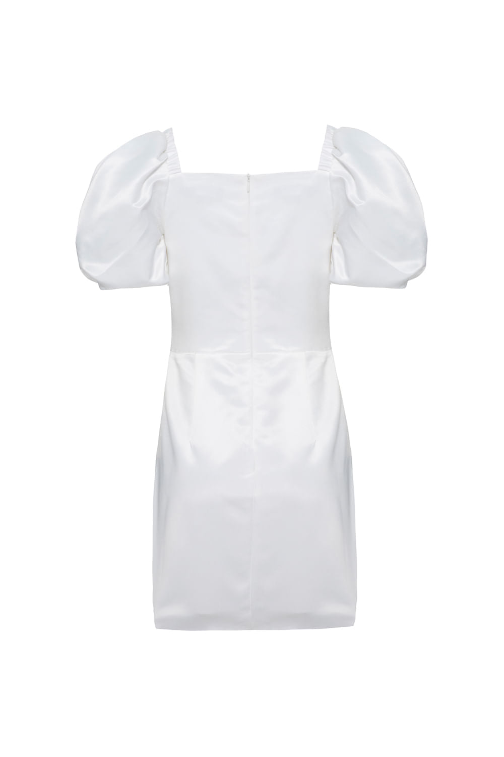 VESTIDO CURTO MANGAS BUFANTES PARTY TATE OFF WHITE