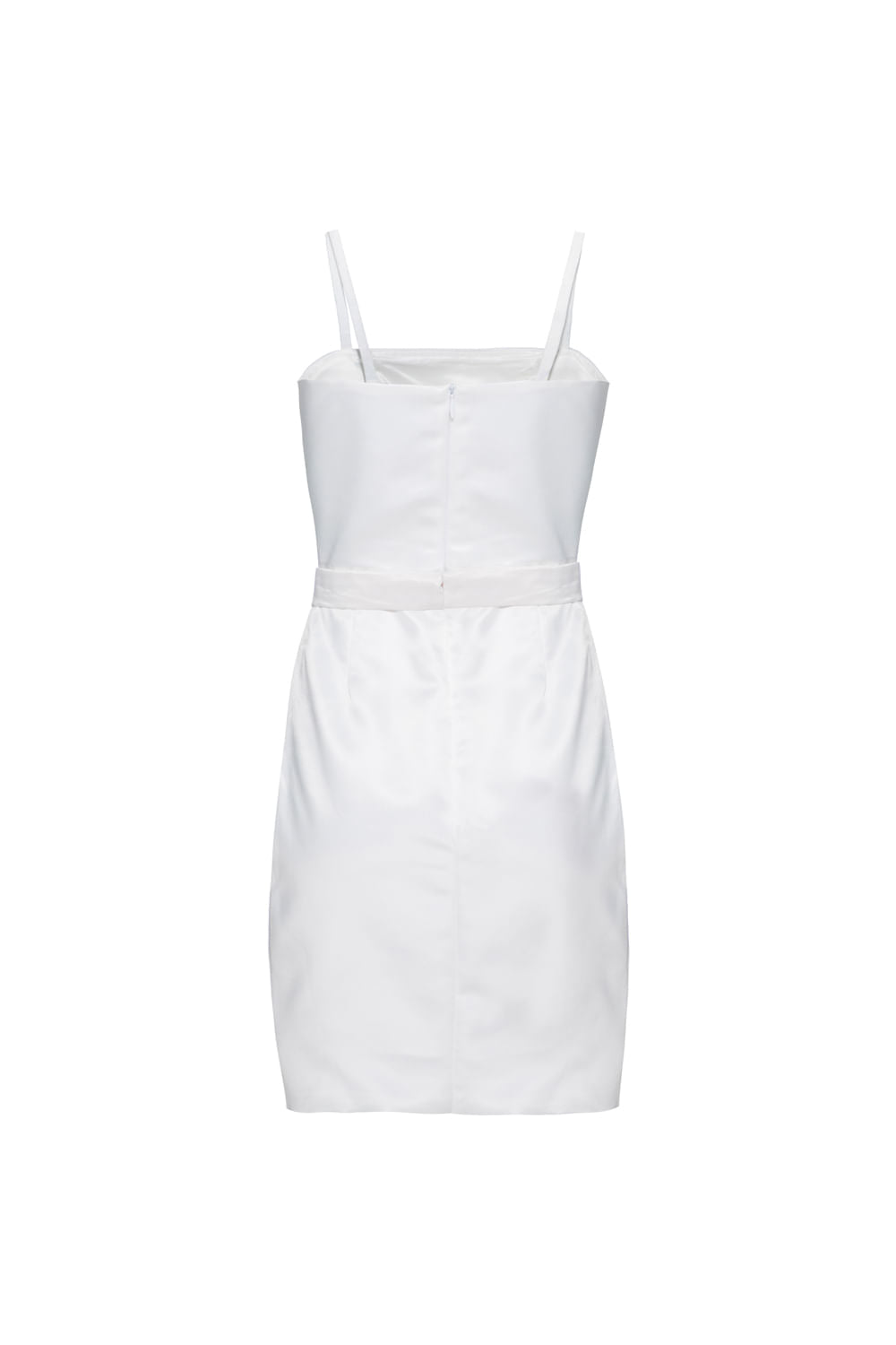 VESTIDO CURTO PREGAS PARTY TATE OFF WHITE