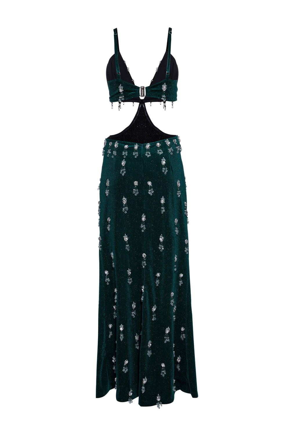 VESTIDO LONGO SPARKLY VELVET VERDE