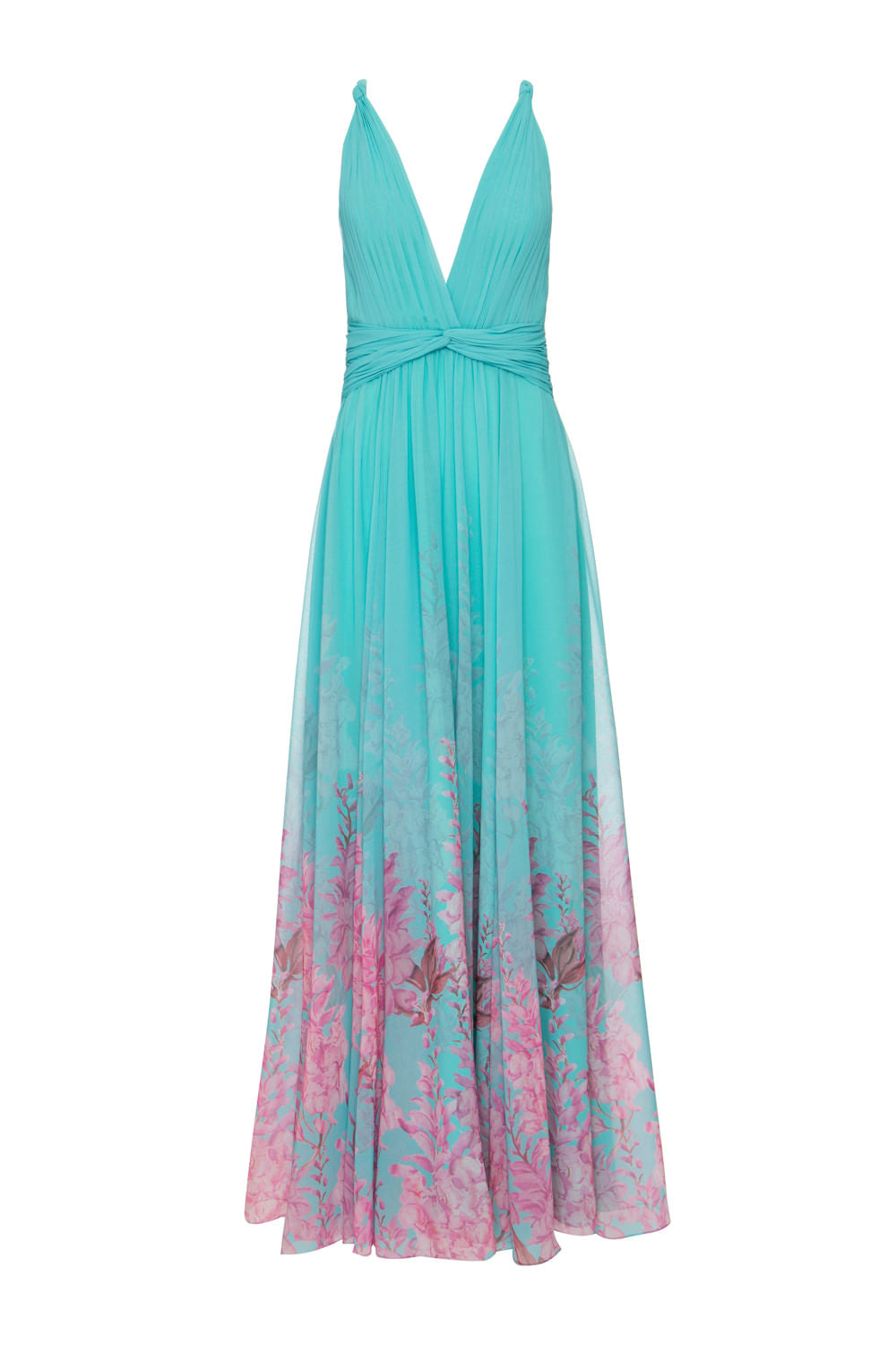 VESTIDO LONGO TORÇÃO COTTON CANDY TIFFANY