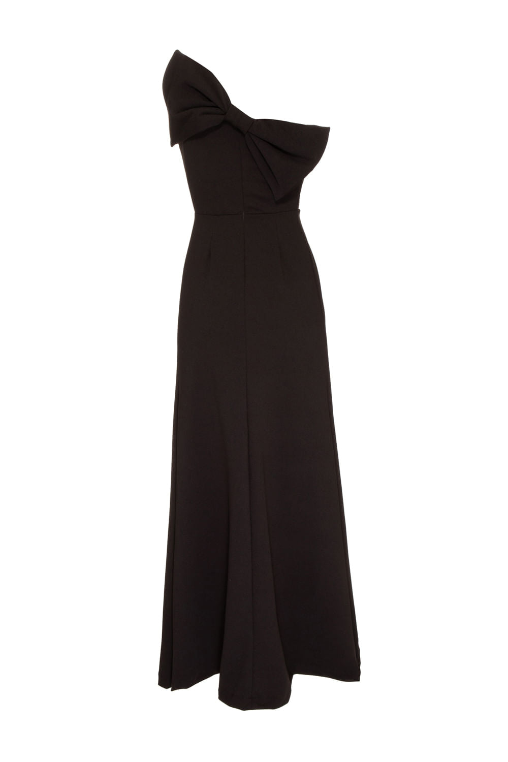 VESTIDO LONGO LAÇO CREPE DAISY PRETO