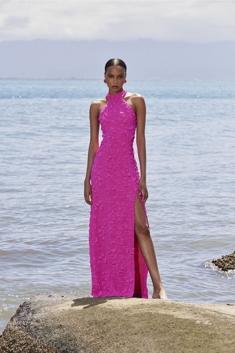 VESTIDO LONGO JACQUARD BOYD PINK