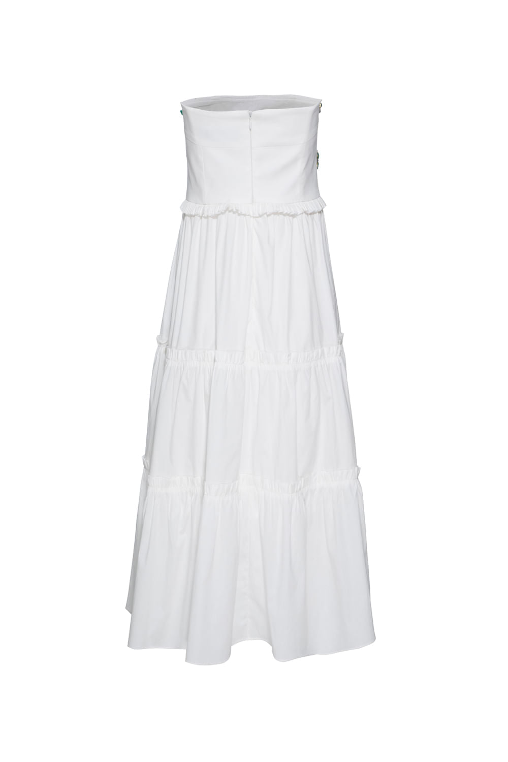 VESTIDO MÍDI CAMADAS TRICOLINE JANE OFF WHITE