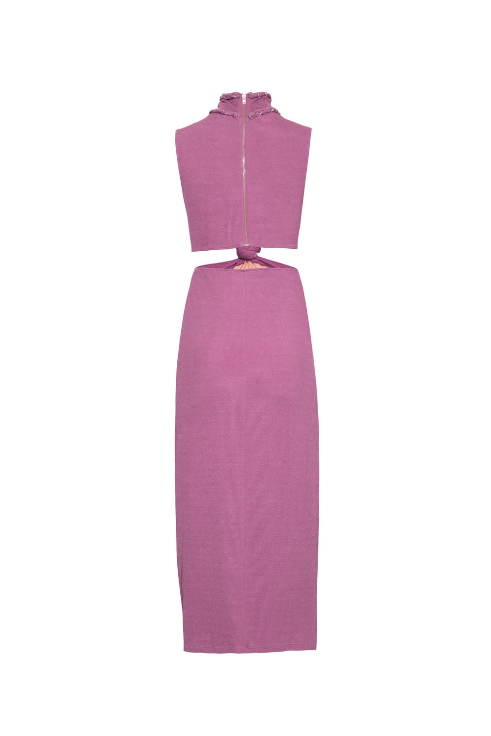 VESTIDO MÍDI NÓ MALHA BASEL LILAS