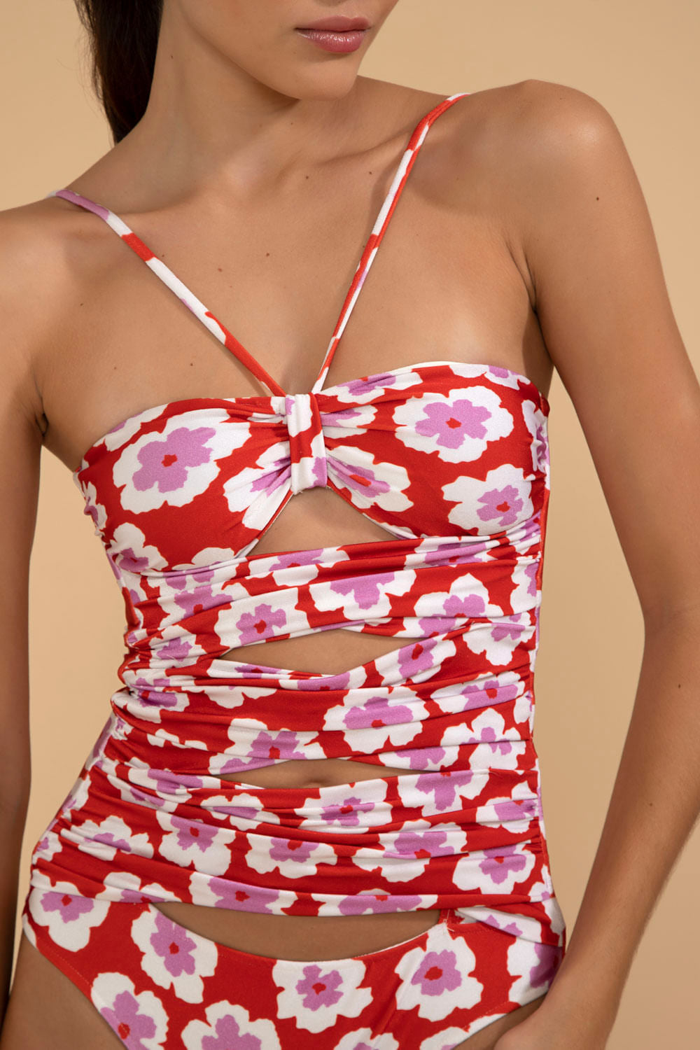 BODY RECORTES WIND FLOWER VERMELHO