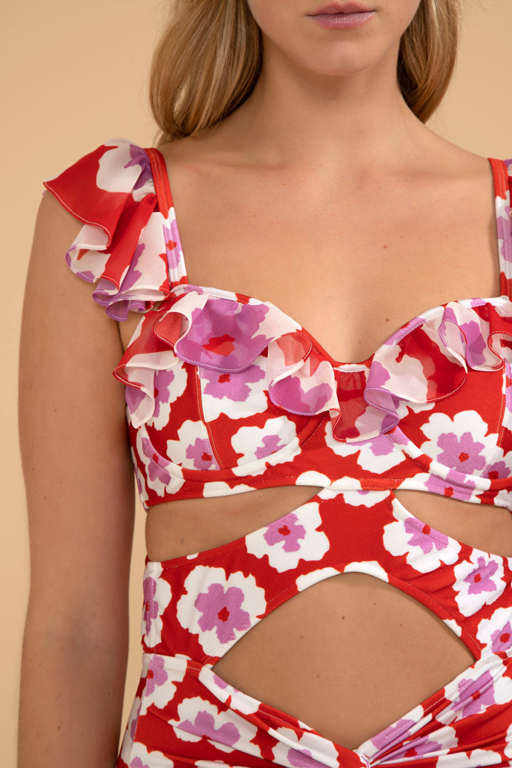 BODY BABADOS WIND FLOWER VERMELHO