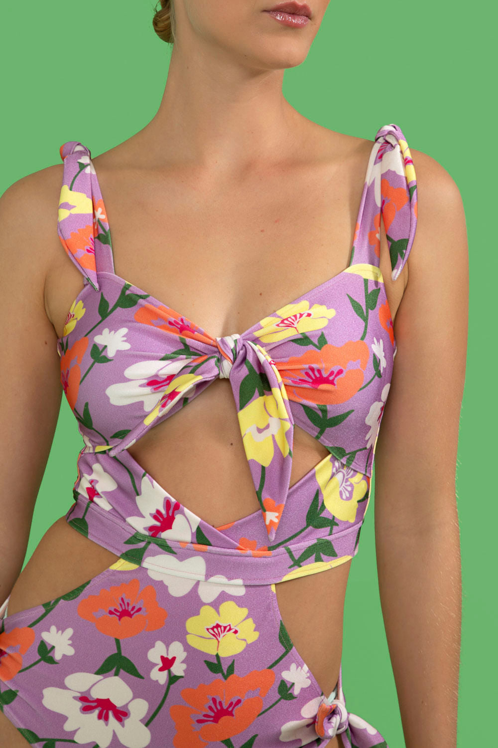 BODY LAÇOS RETRÔ FLOWER LILAS