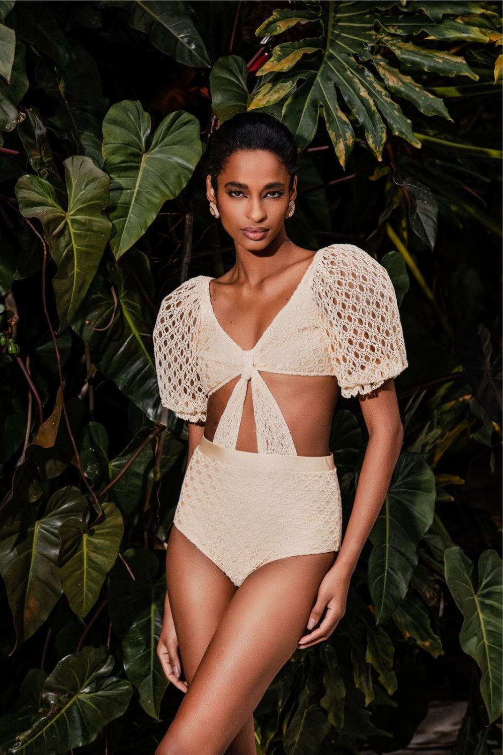 BODY MANGA BUFANTE LYCRA FEMME OFF WHITE