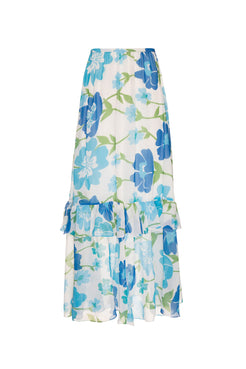 SAIA LONGA RETRÔ FLOWER OFF WHITE