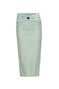 SAIA MÍDI ARGOLA LYCRA FEMME VERDE