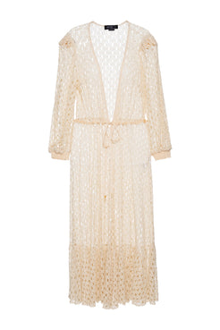 SAÍDA DE PRAIA LONGA LYCRA FEMME OFF WHITE