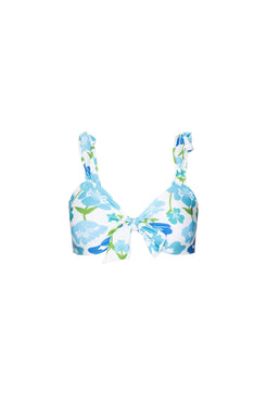 TOP BIQUÍNI LAÇOS RETRÔ FLOWER OFF WHITE