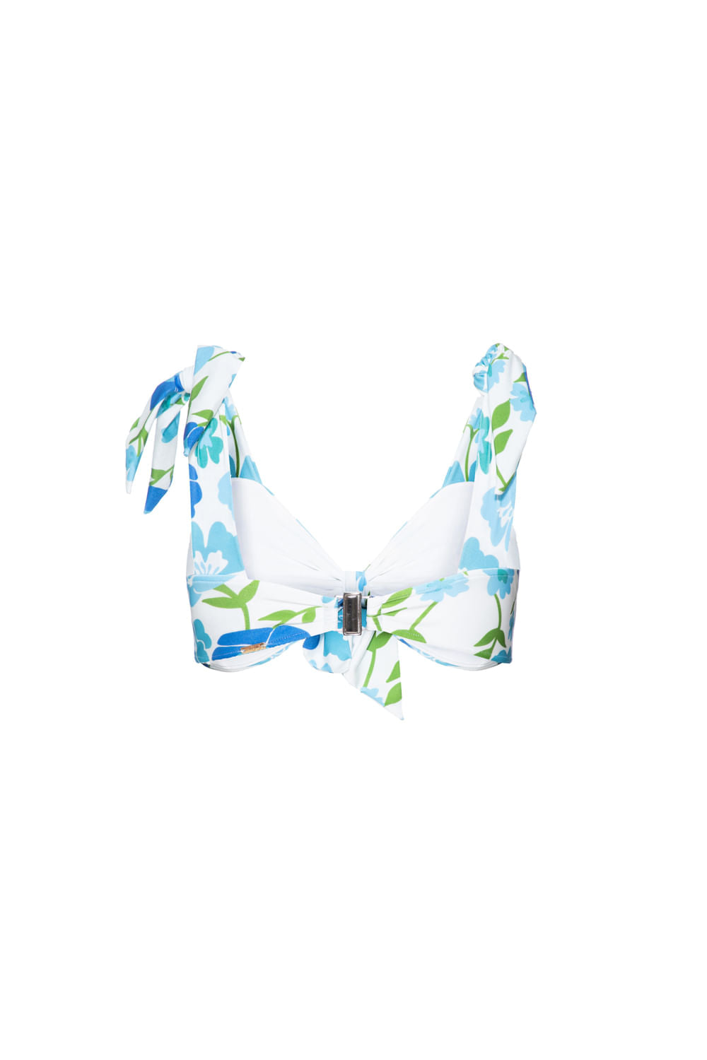 TOP BIQUÍNI LAÇOS RETRÔ FLOWER OFF WHITE