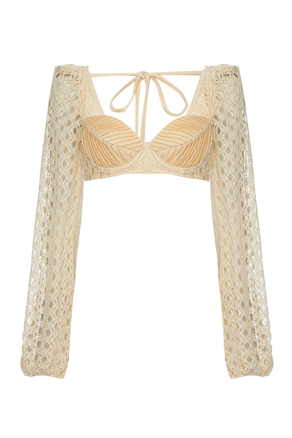 TOP MANGA LONGA LYCRA FEMME OFF WHITE