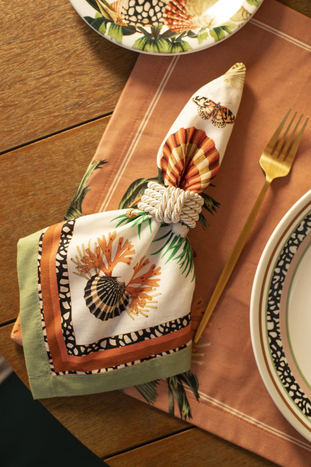 KIT GUARDANAPOS CONCHAS MAR TROPICAL UNICA