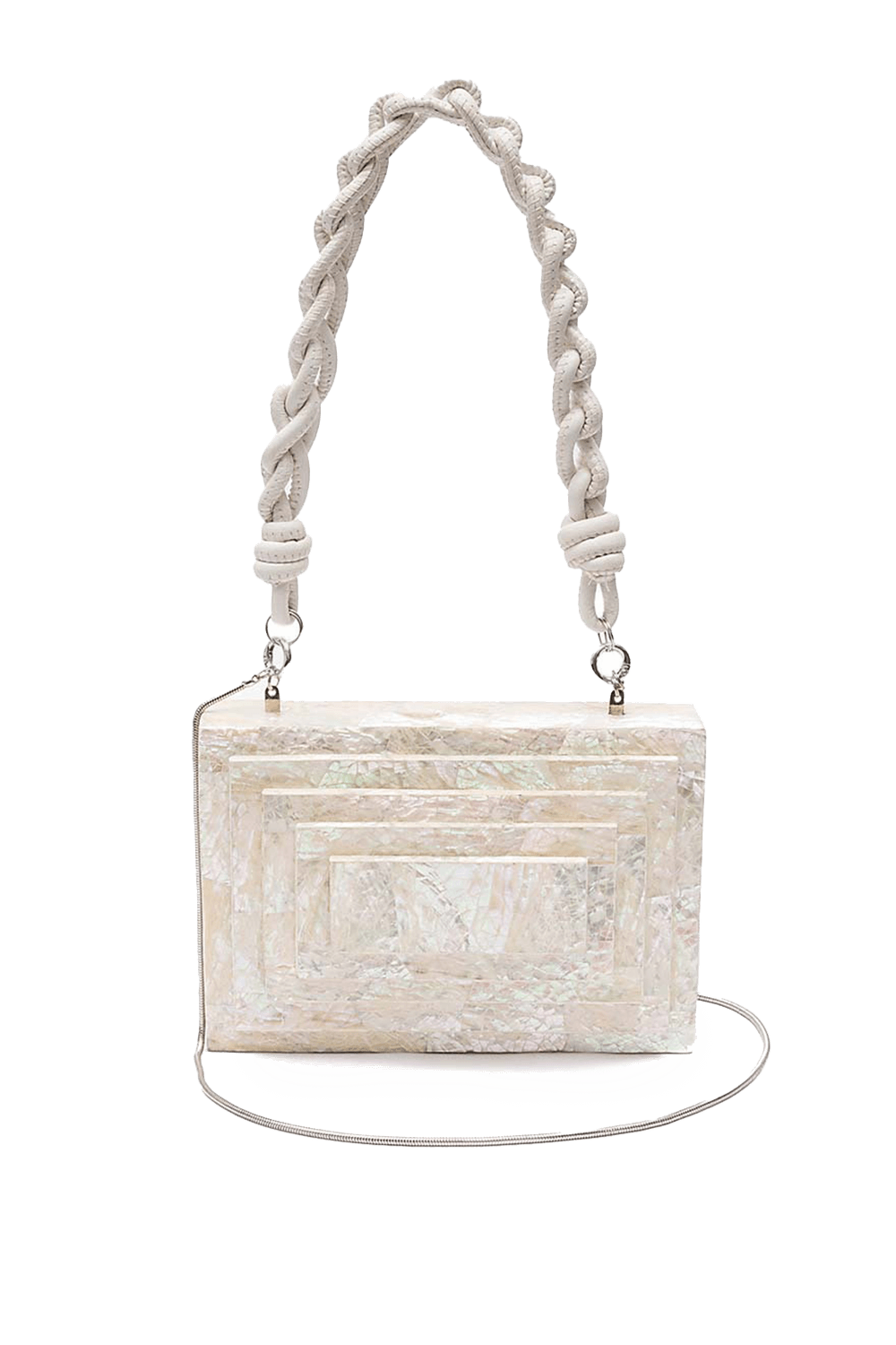 BOLSA CLUTCH MADREPÉROLA ALÇAS MADRECLARA