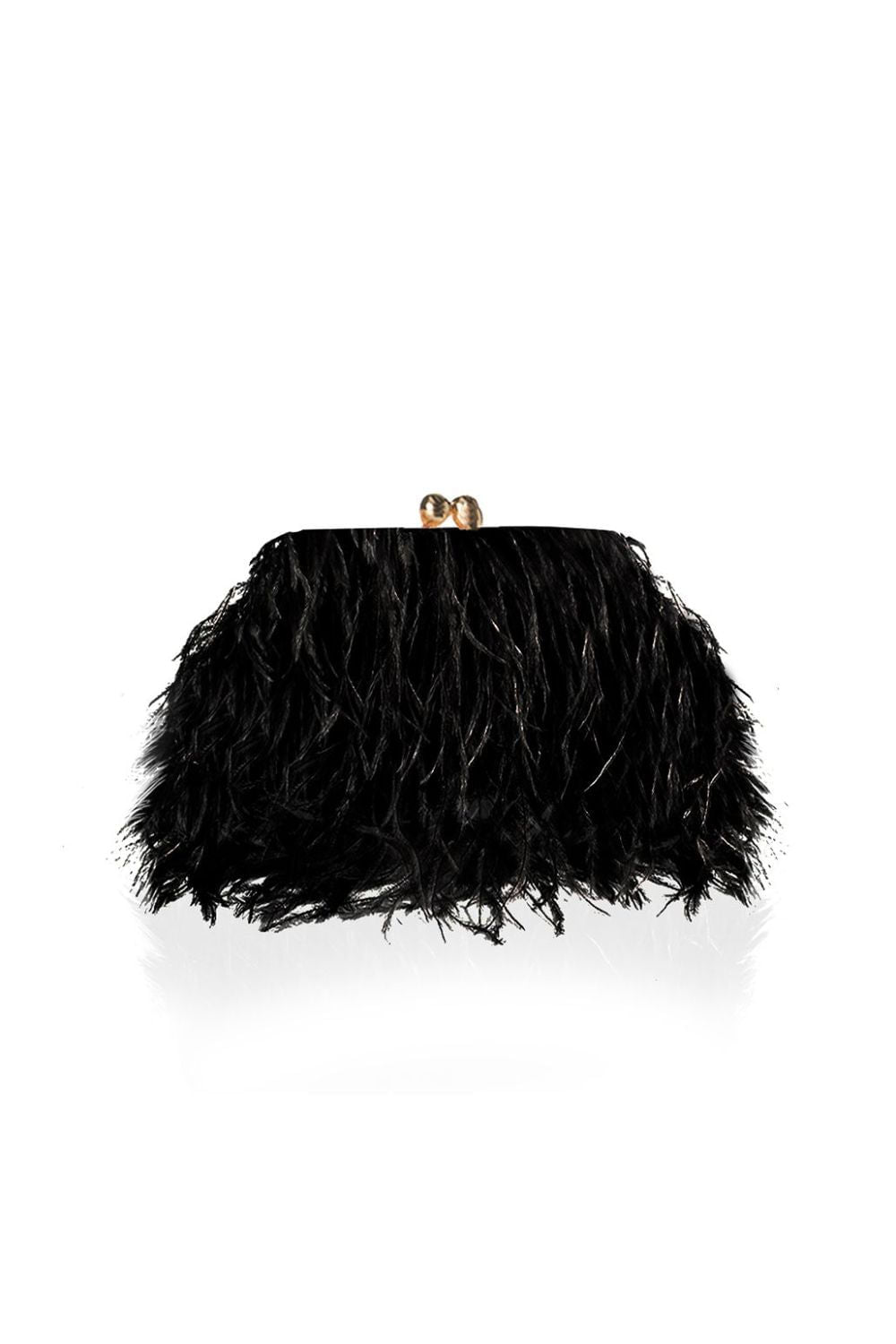 BOLSA CHARLOTTE FEATHER PRETO