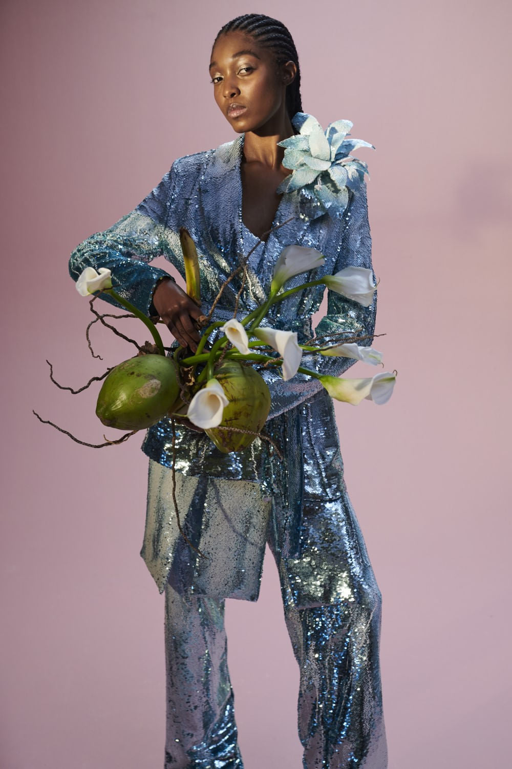 BROCHE FLOR TULE ORIGAMI PAETE ZOYA