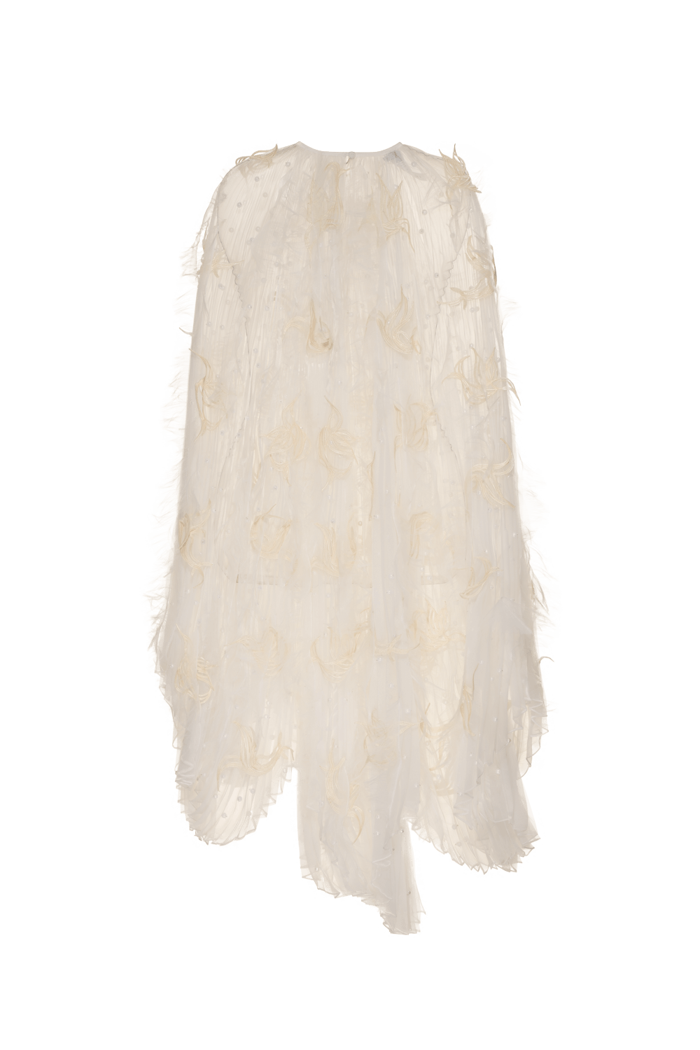 CAPA TRANSPARÊNCIA BORDADO OFF WHITE