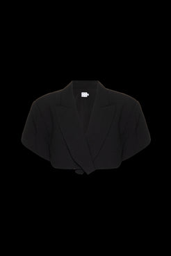 TOP BLAZER TRANSPASSADO LOYAL CREPE PRETO