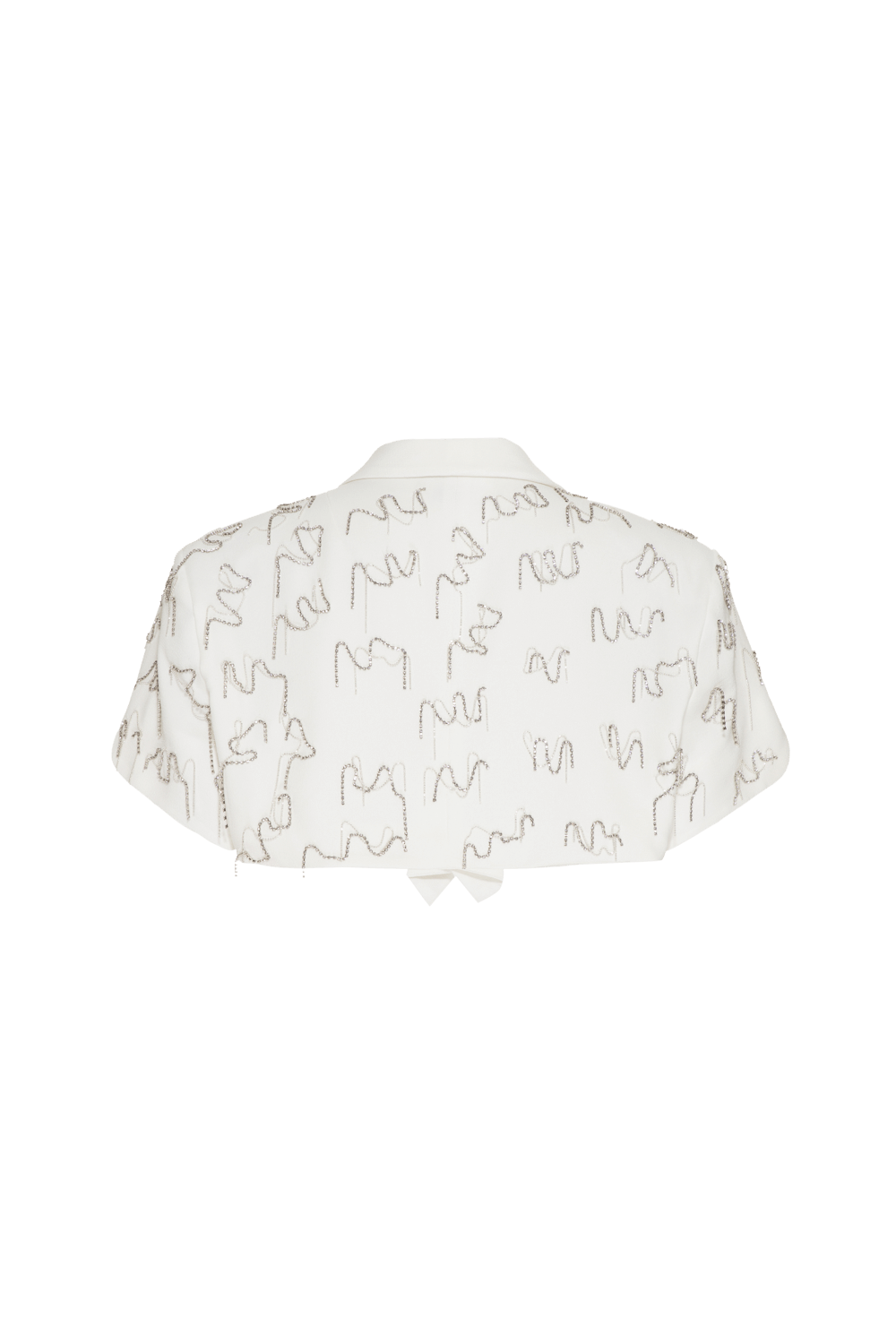 TOP BLAZER BORDADO NATURE CREPE OFF WHITE