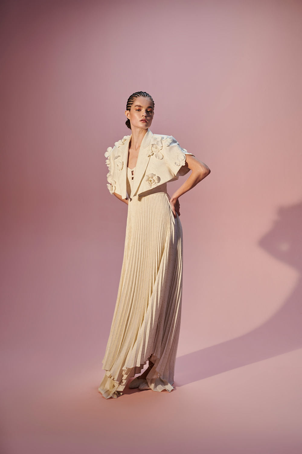 TOP BLAZER BORDADO NATURE PARMA OFF WHITE
