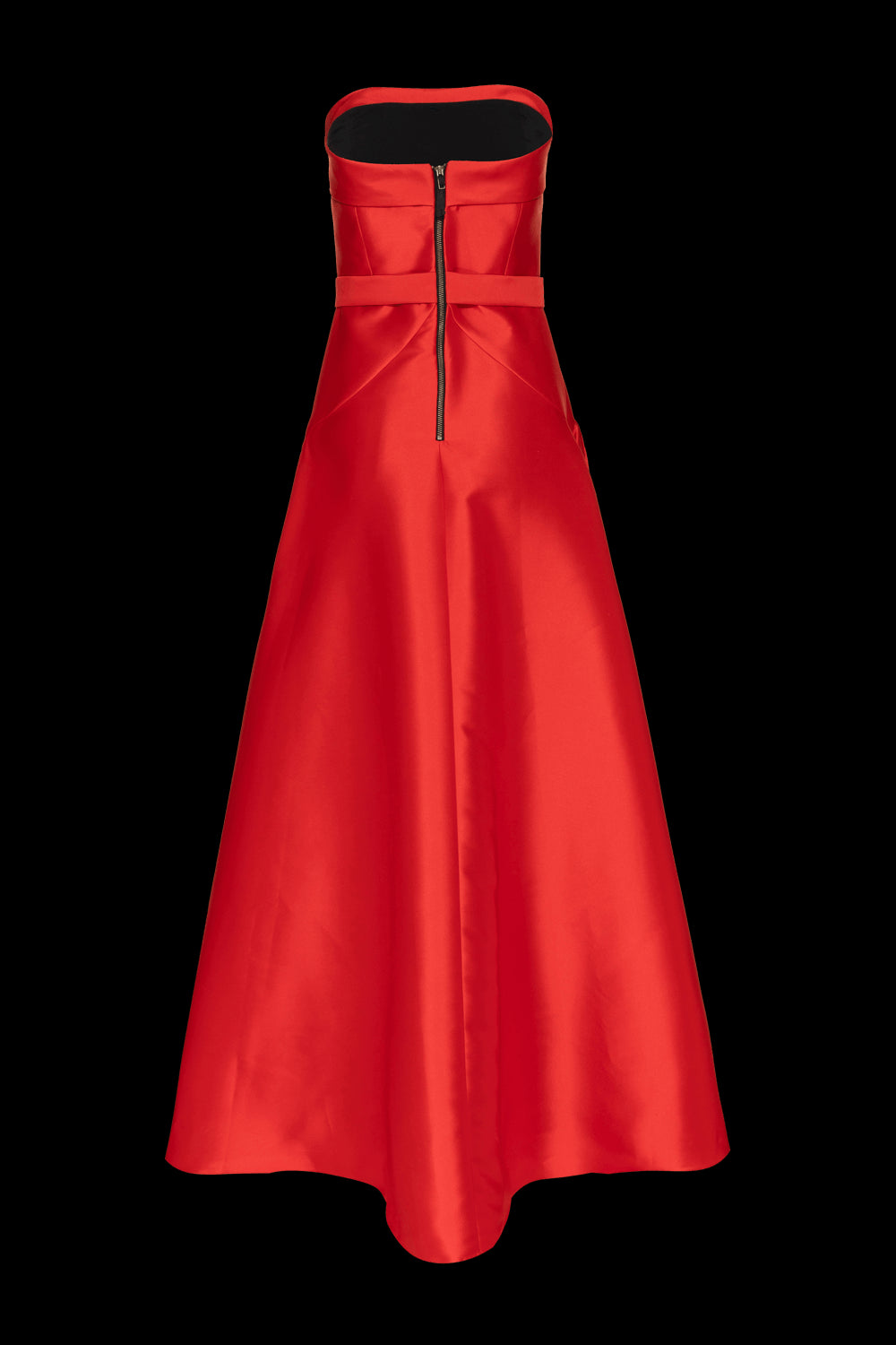 VESTIDO LONGO PREGAS ÉTOILE MIKADO VERMELHO