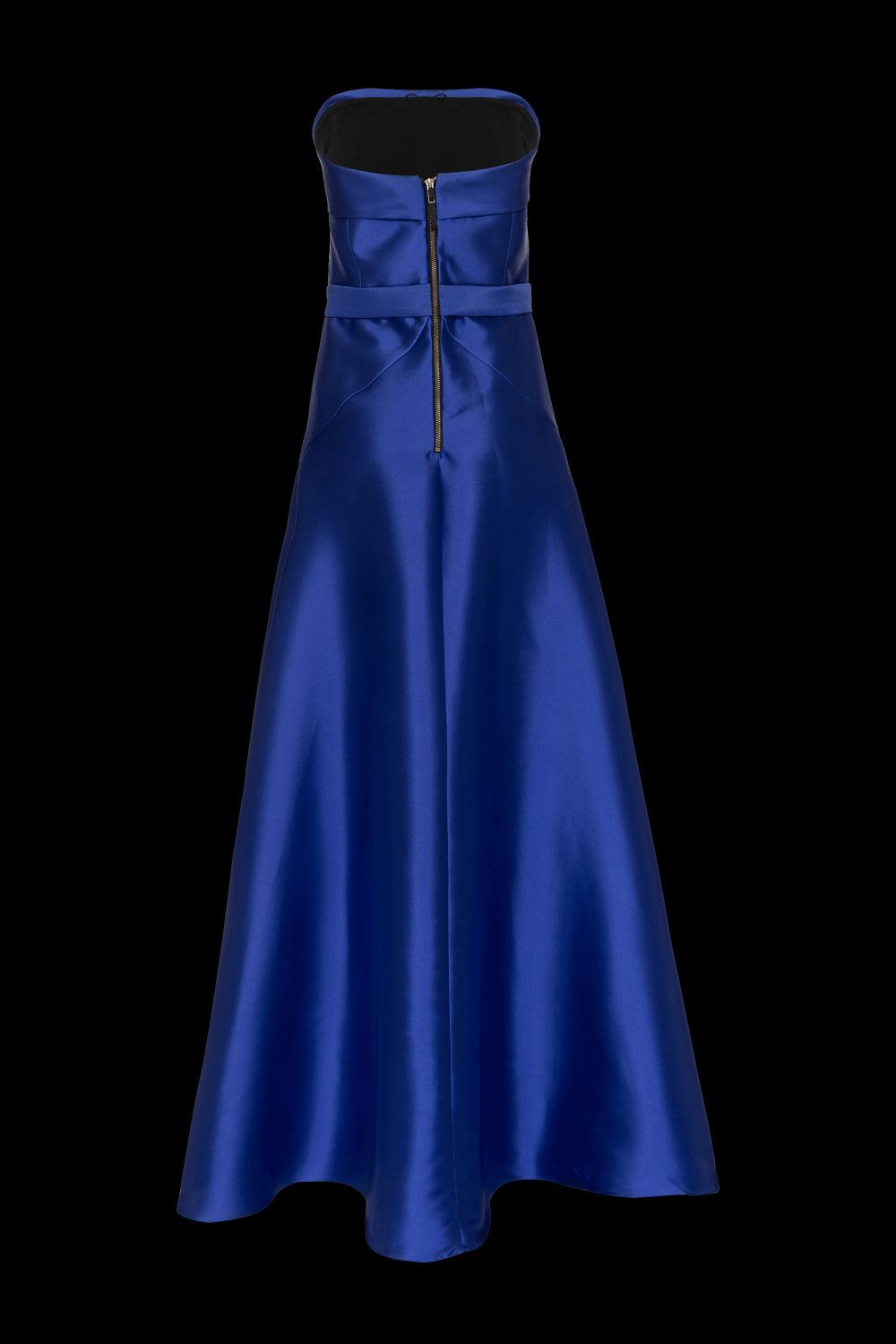 VESTIDO LONGO PREGAS ÉTOILE MIKADO AZUL