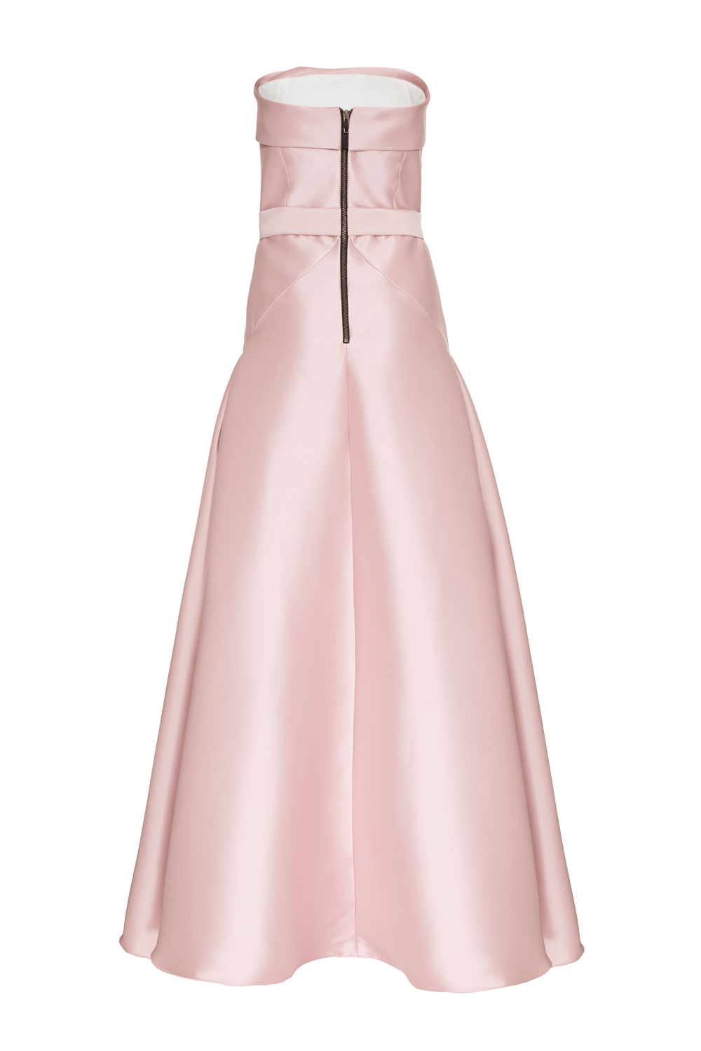 VESTIDO LONGO PREGAS ÉTOILE MIKADO ROSE
