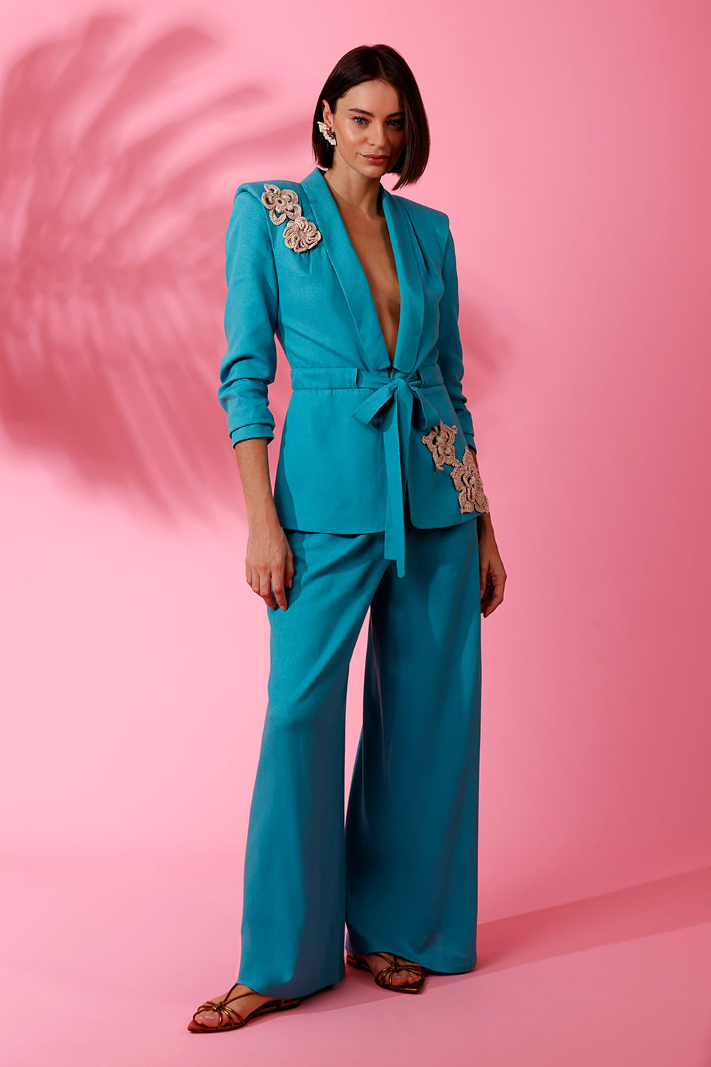 BLAZER BORDADO LINHO JOY VERDE