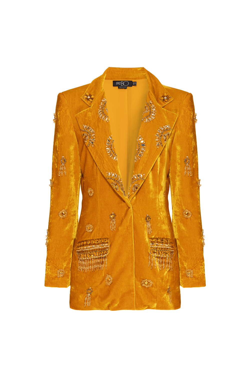 BLAZER BOLSOS BORDADO NEW RADIANT VELVET AMARELO