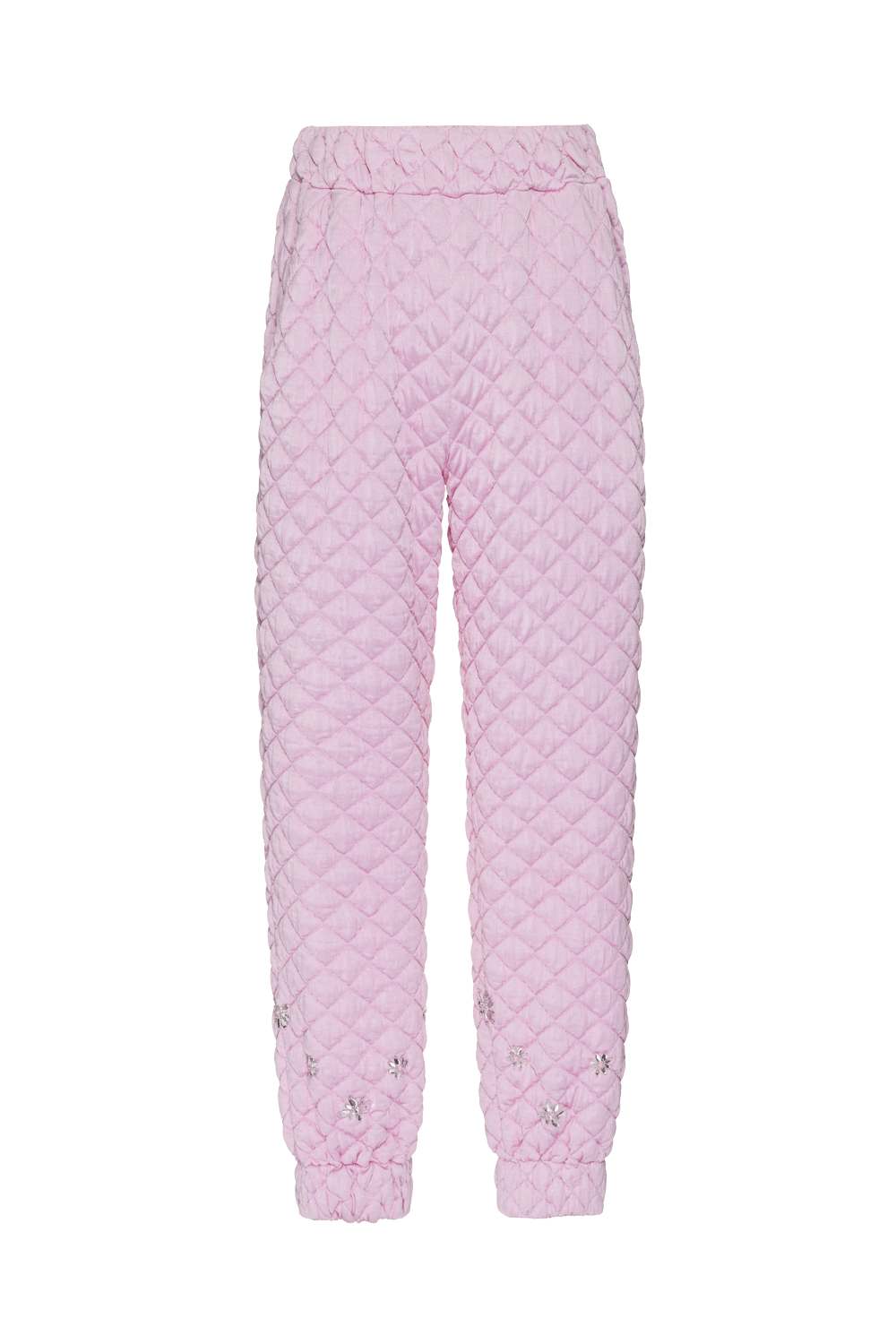 CALÇA BORDADA MATELASSÊ SHINE DROP ROSA