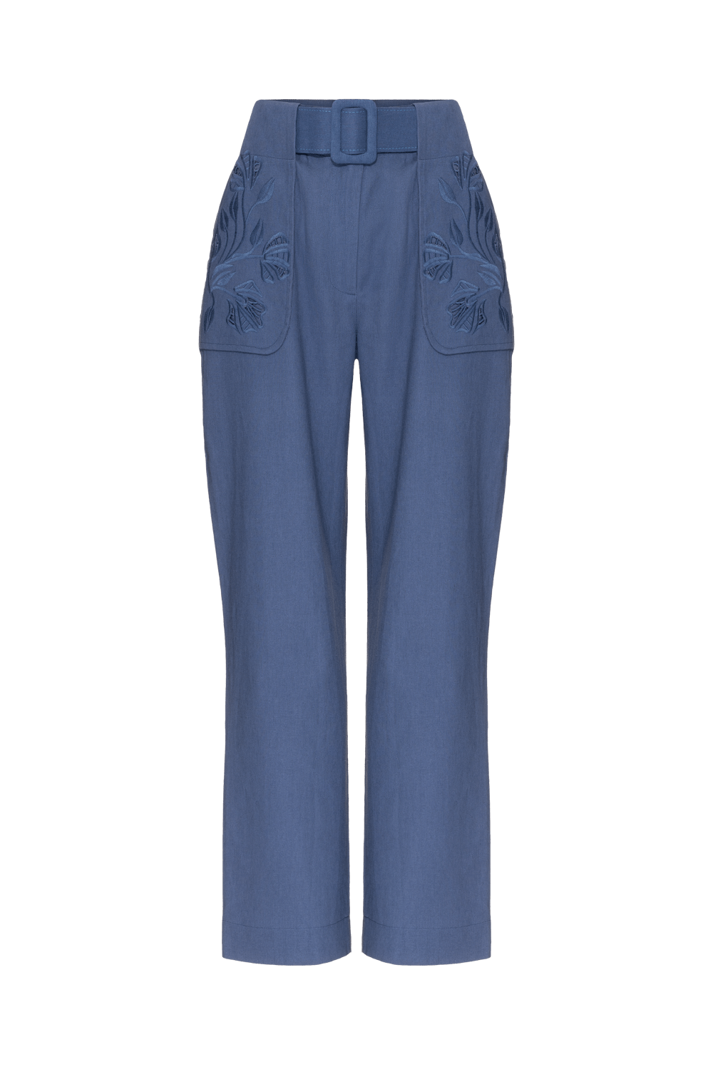 CALÇA BORDADA LINHO RICHELIEU URBAN MARINHO